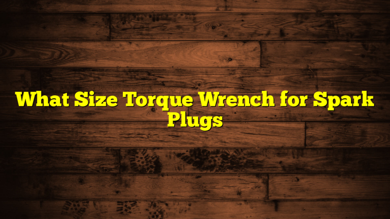What Size Torque Wrench for Spark Plugs